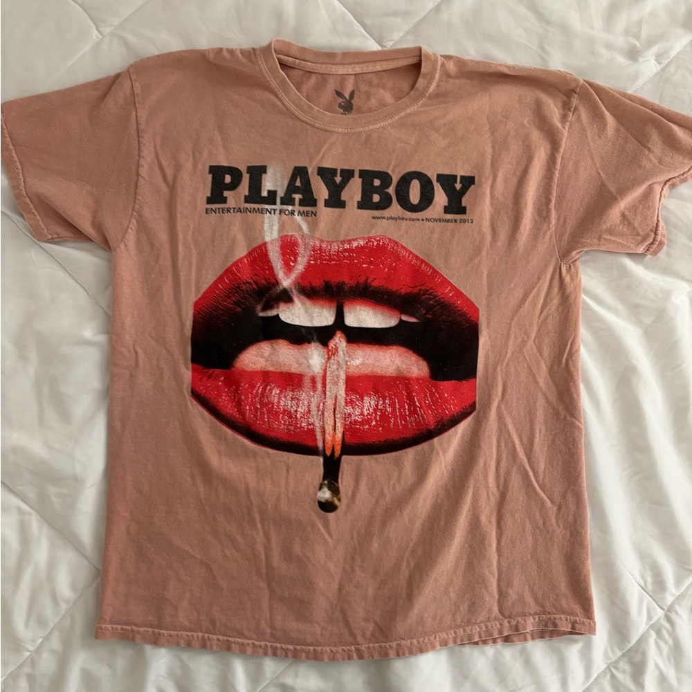 Playboy Tan Graphic Tee